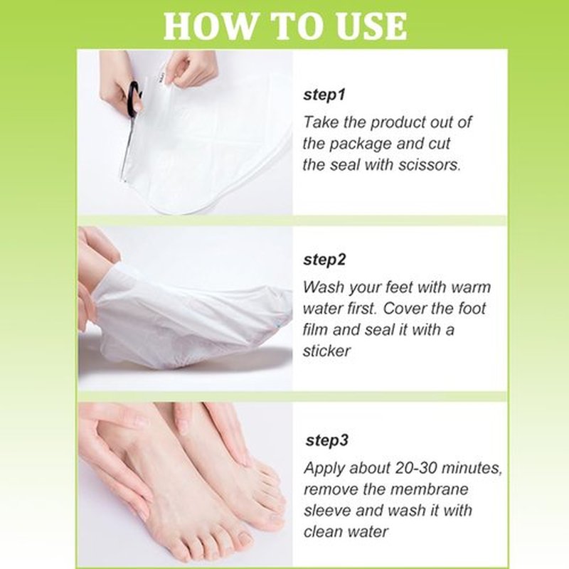 TEEROVA Repairing Foot Mask with Shea Butter and Avocado, Moisturizing Foot Mask for Dry Cracked Feet, Hydrating Foot Spa Socks (5 Pairs)