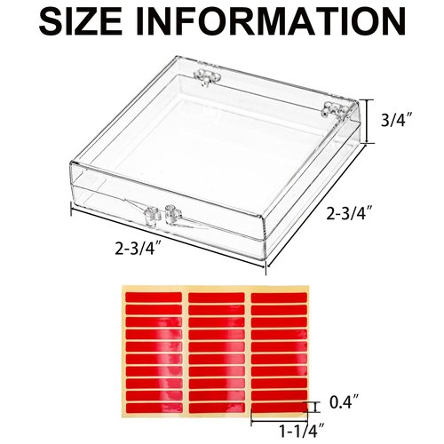 Jucoan 30 Pack Press on Nails Box, Clear Acrylic Press on Nail Storage Packaging Boxes Case, Empty Nail Containers with with Adhesive Tapes for Press ons Nail Art Salon Business Supplies