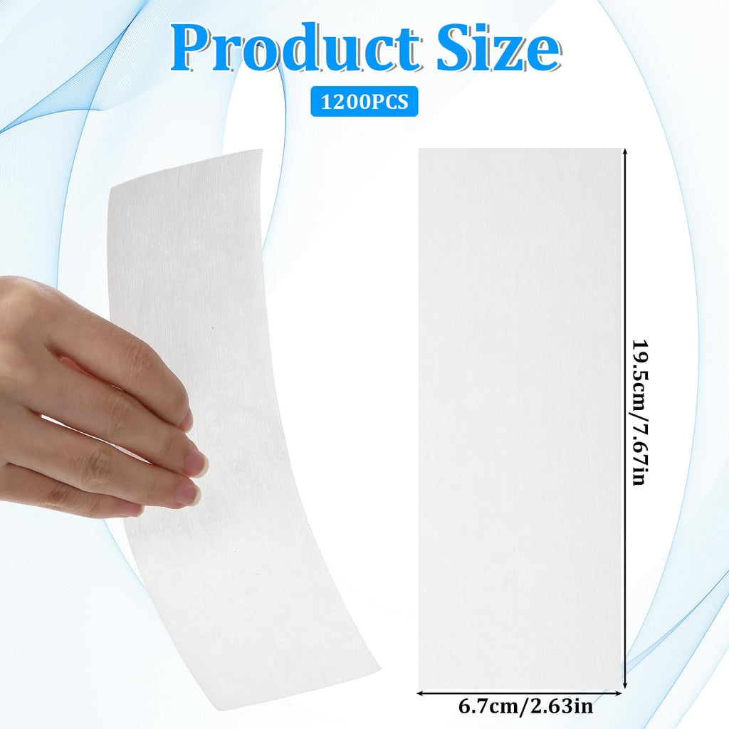 SHENLIU 1200 Pcs Wax Strips Non Woven for Women Men