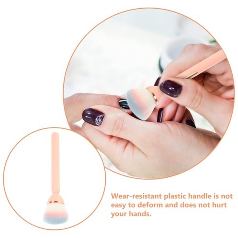 KALLORY Nail Dust Brush Portable Makeup Brush for Loose Powder and Blush with Soft Handle Compact Size for Nail Art and Makeup Application