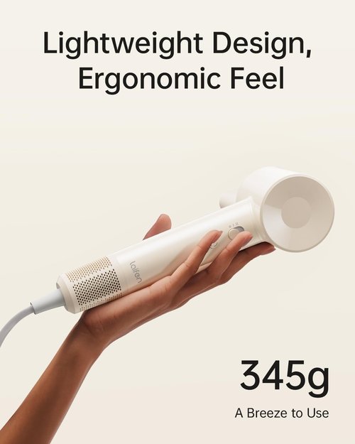 Laifen SE Lite Hair Dryer - Fast Drying Negative Ionic Technology | Lightweight Design & 2 Nozzles