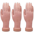Hedume 3 Pack Practice Hand, Nail Trainning Practice Hand, Fake Hand for Nails Practice, Flexible Movable Fake Hand Manicure Practice Tool for Nail Art Training