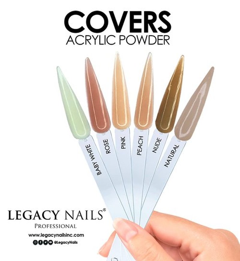 Legacy Nails Professional Cover Acrylic Powder, 4 ounces - Ideal For French Nail Art, Create Nail Art, Nail Extension That Provide a Healthy, Natural Look To Nails (NATURAL)
