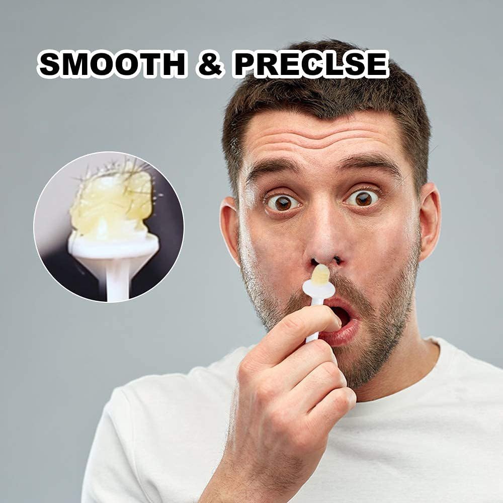 80Pcs Nose Wax Sticks, Hair Wax Applicator with Disposable Spatulas for Nostril Cleaning, Ear Face Hair Removal for Men Women, Painless