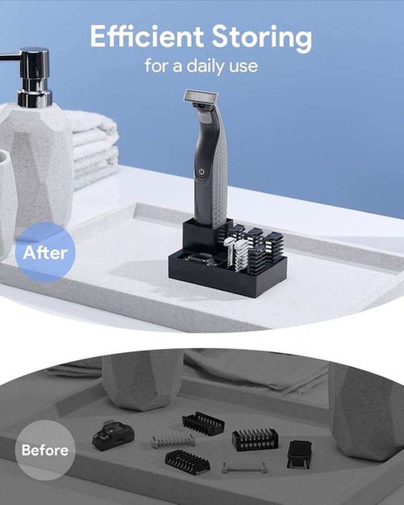 Guide Guards with Stand by [Brand Name] - Premium Skin & Body Combs Replacement for O Blade QP Series (6PC + Stand)