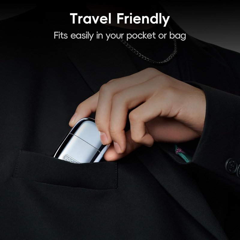Yoose Nose Hair Trimmer - Rechargeable & Waterproof | Painless, Portable Design for Men & Women, Silver