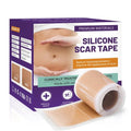 Scar Tape for Surgical Scars – Medical Grade Silicone Scar Sheets and Scar Tape for Keloid Removal, C Section Recovery, Tummy Tuck, Burn or Injury Marks, Soft Reusable Silicone Strips (1.6" x 60")