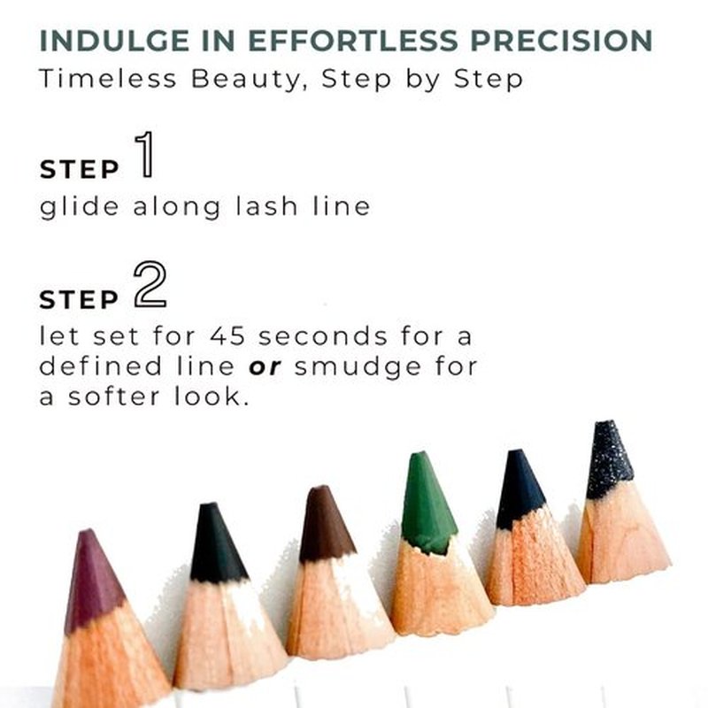 Honeybee Gardens Effortless Eyeliner Pencil - Belgian Chocolate Brown, Smooth & Long-Wearing, Vegan