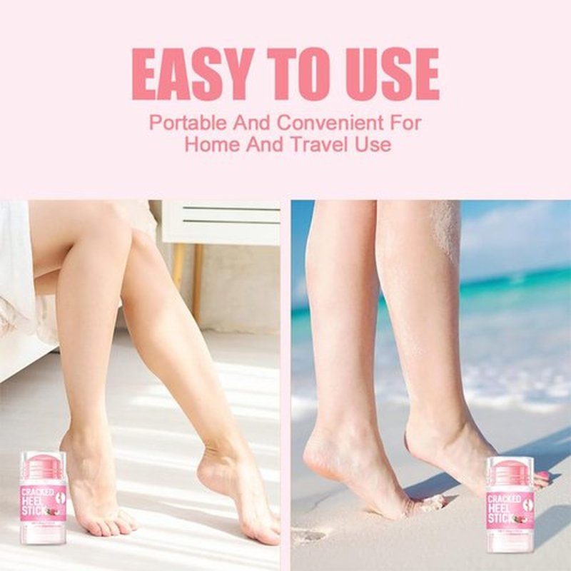 Pakivs 2Pcs Peach Scented and 60% Urea Foot Cream Set,Moisturizer Heel Stick Balm,Intensive Repair Dry Cracked Skin,Hands,Heels,Elbow and Knees,Softens & Nourish Foot Care for Women and Men