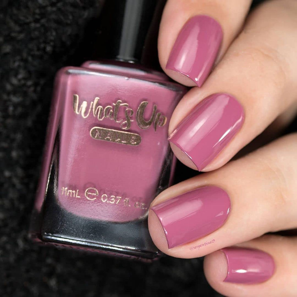 Whats Up Nails - Tempest Nail Polish Mauve Pink Creme Lacquer Varnish Made in USA 21 free Cruelty Free Vegan Clean