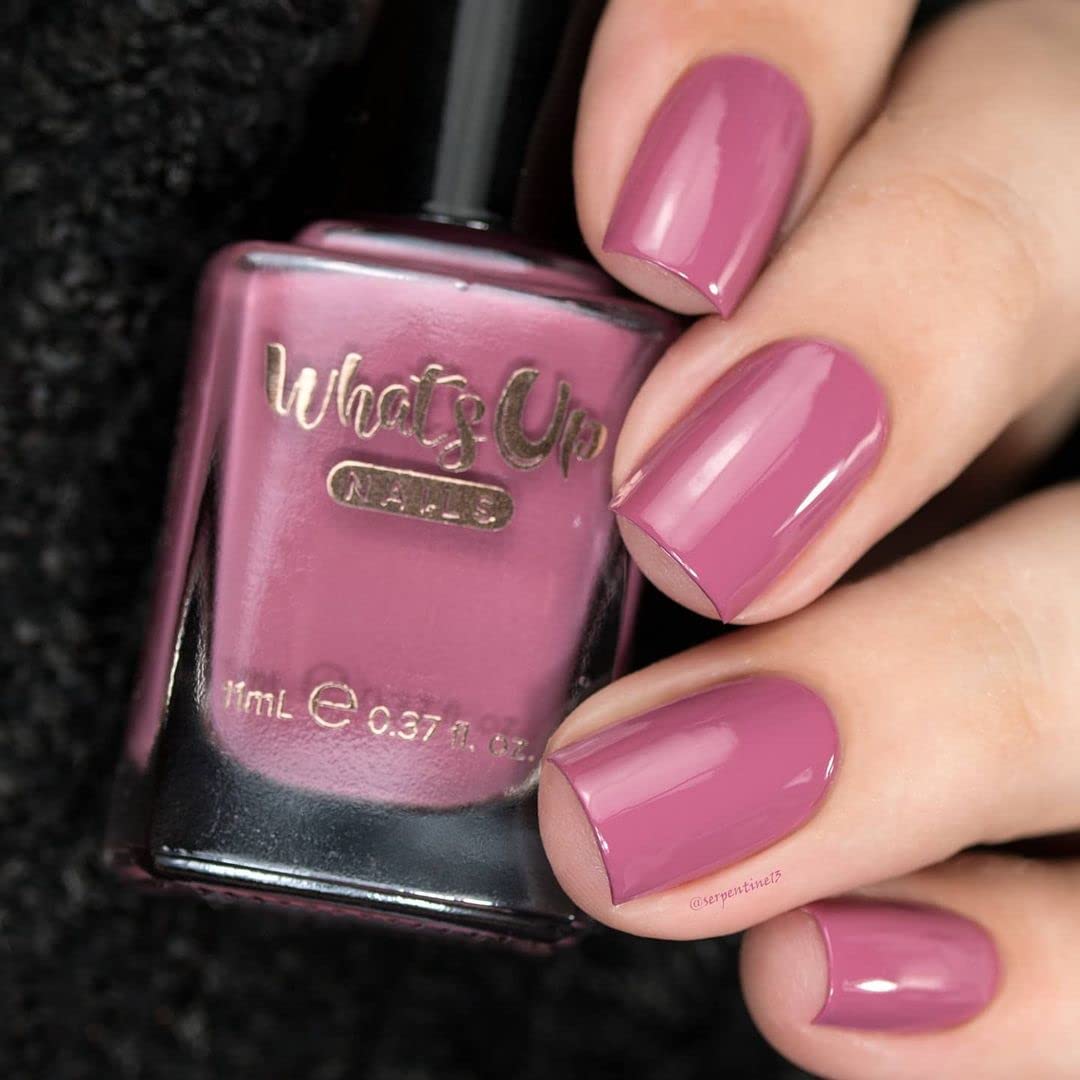 Whats Up Nails - Tempest Nail Polish Mauve Pink Creme Lacquer Varnish Made in USA 21 free Cruelty Free Vegan Clean