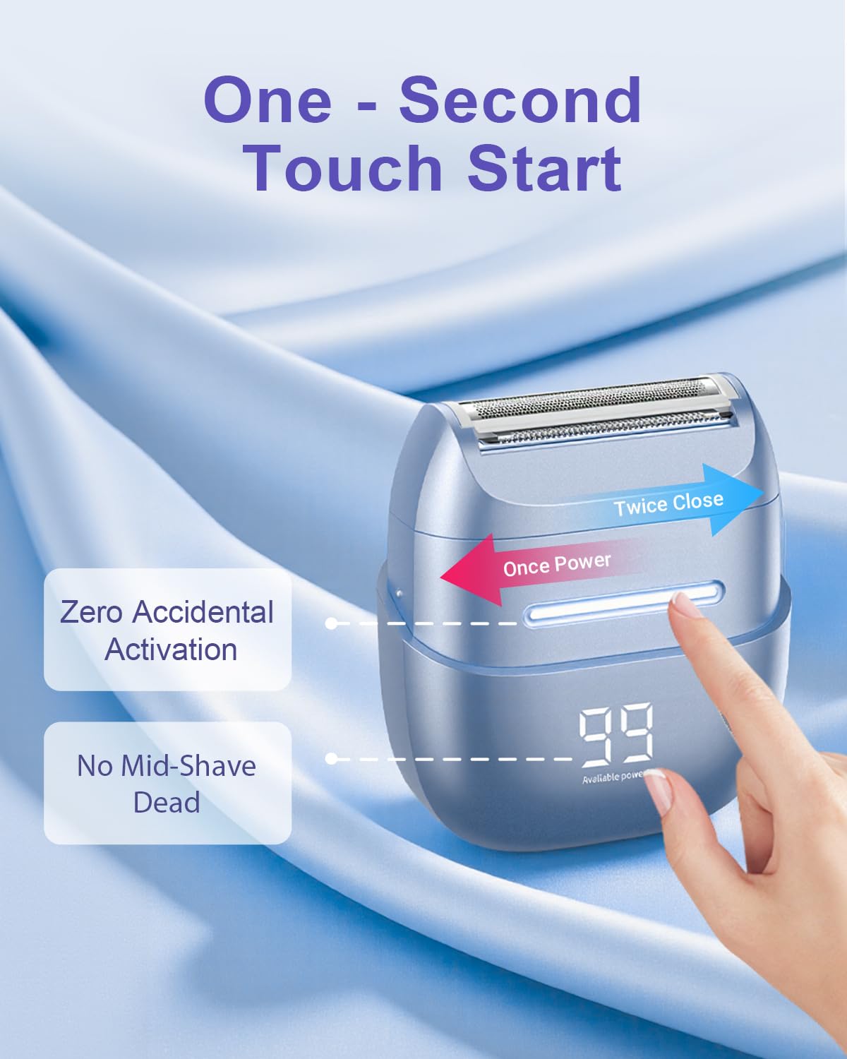 UNIMIKO Electric Shaver for Women Waterproof Mini Electric Razors for Women - Cordless Foil Shaver for Hair Removal, Legs, Face, Body, Bikini,Sensitive Skin, Razor for Teen Girls (Silver, Basic)