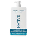 Native Body Wash - Sea Salt & Cedar Scent - Sulfate-Free & Gentle for All Skin Types - 36 oz Pump Bottle