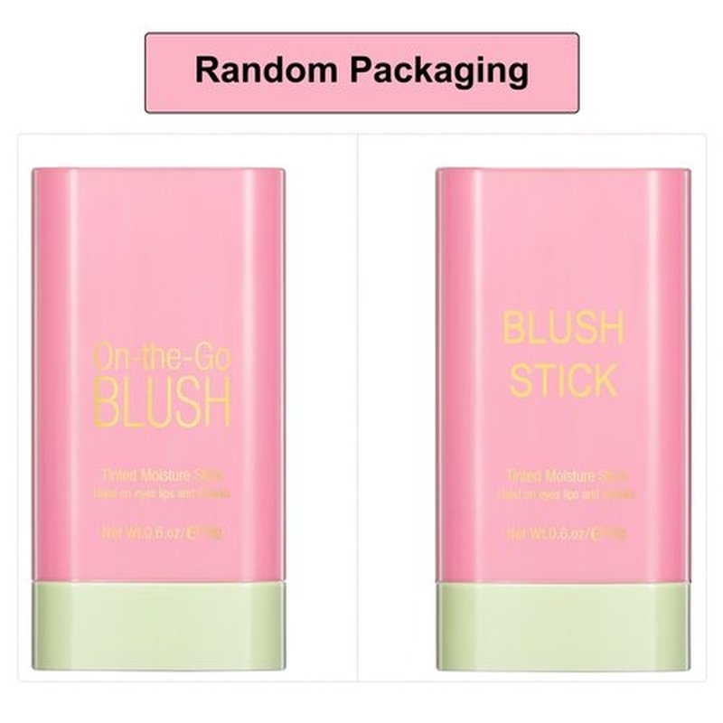 GMaxit Multi-Use Makeup Blush Stick,Beauty Solid Moisturizer,Waterproof Natural Nude Makeup,Tinted Solid Moisturizer Stick for Eyes Lips Cheek(1#shy pink)