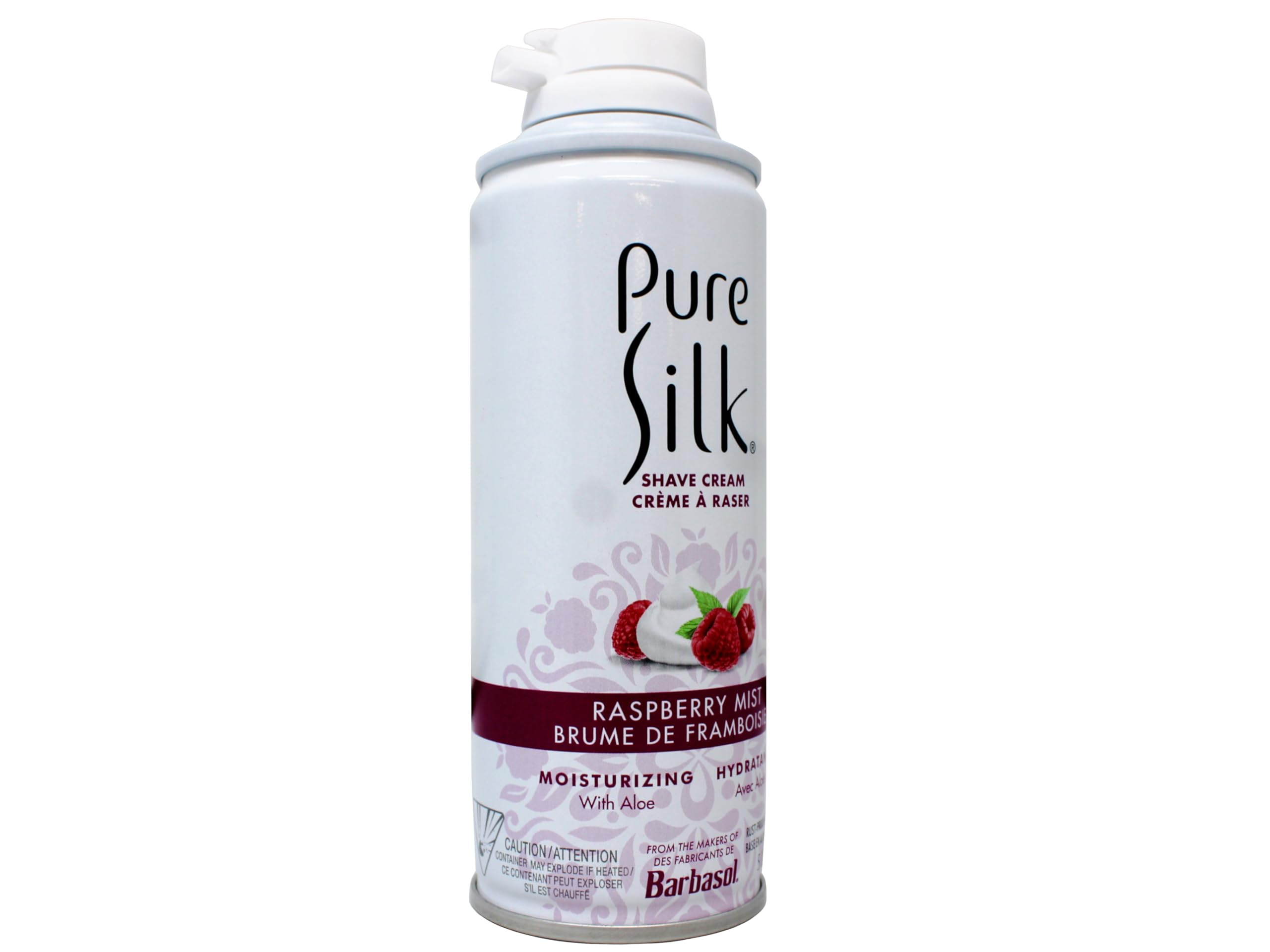 Pure Silk Shave Cream with Aloe, Raspberry Mist, 5 OZ - 3 Pack