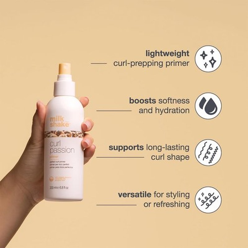 Milk_Shake Curl Passion Primer - Pre-Styling Curl Primer for All Curl Types | Moisture & Definition Boost | Infused with Babassu Oil & Milk Proteins