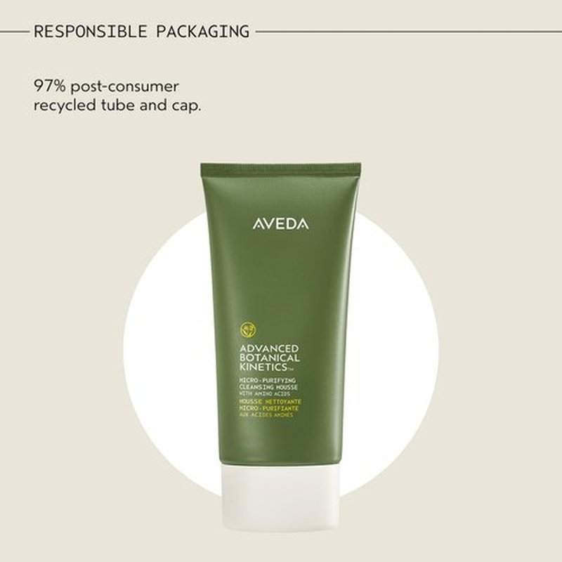 Aveda Advanced Botanical Kinetics Micro-Purifying Cleansing Mousse | Removes makeup, excess oil, and impurities | Vegan | Full Size | 5 Fl Oz