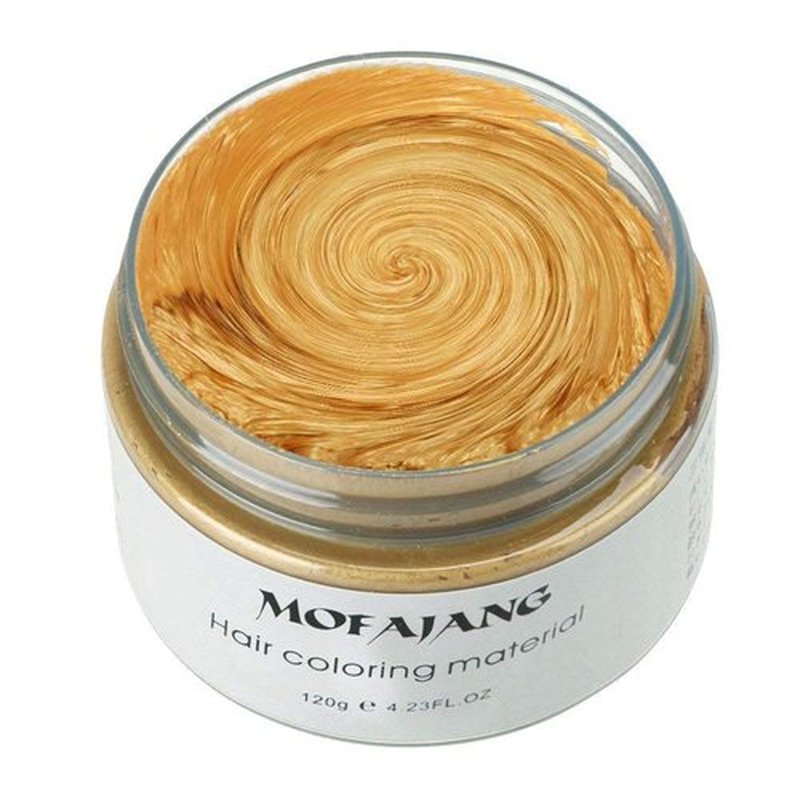 Gold Hair Color Wax - Washable Instant Hair Dye Cream for DIY Hairstyles | Perfect for Halloween Parties
