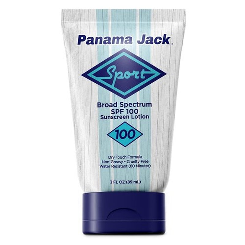 Panama Jack Sport Sunscreen Lotion - SPF 100, Broad Spectrum UVA/UVB Protection, Non-Greasy, PABA, Paraben, Gluten & Cruelty Free, 3 FL OZ (Pack of 1)