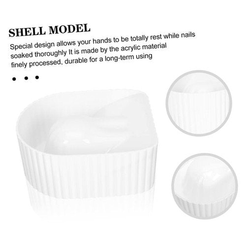 Mikinona Nail Soaking Bowl Manicure Hand Soak off Tray Gel Polish Remover Acrylic Nail Art Tool 5.5X4.3X2.4 Inch Clear Spa Bowl for Home Salon Use