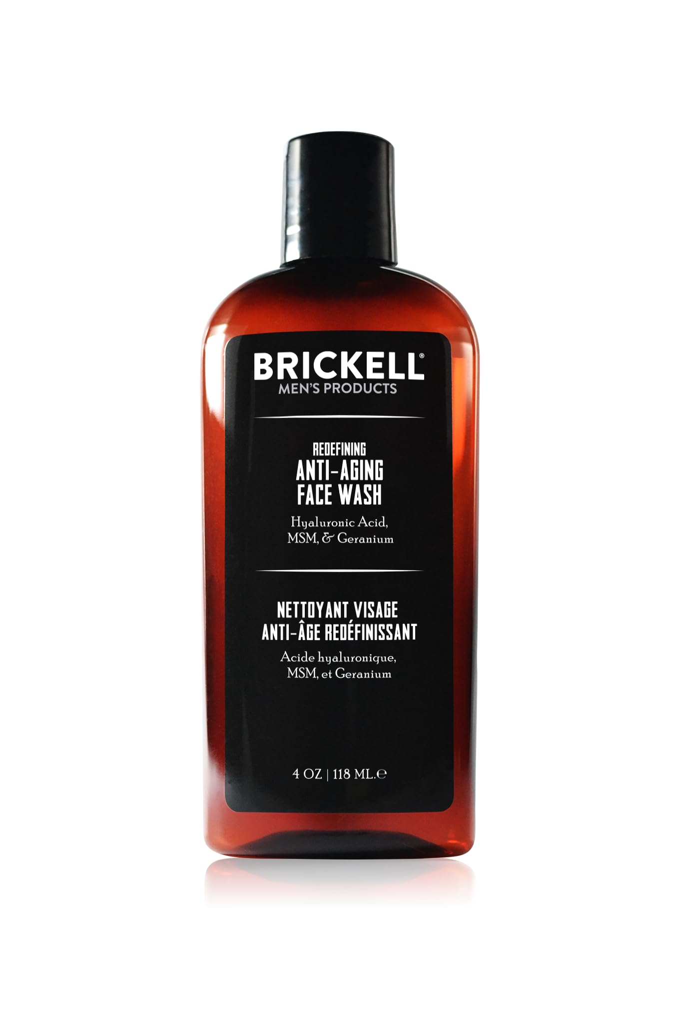 Brickell Men's Redefining Anti-Aging Face Wash For Men, Foaming Gel Face Wash Firms & Plumps Skin to Reduce Signs of Aging, With Hyaluronic Acid, Vitamin E, and Vitamin C, 4oz, Scented
