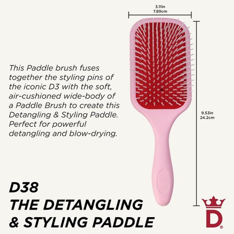 Denman Detangling Paddle Brush - Versatile Hair Detangler & Styler for All Hair Types | Ideal for Men & Women