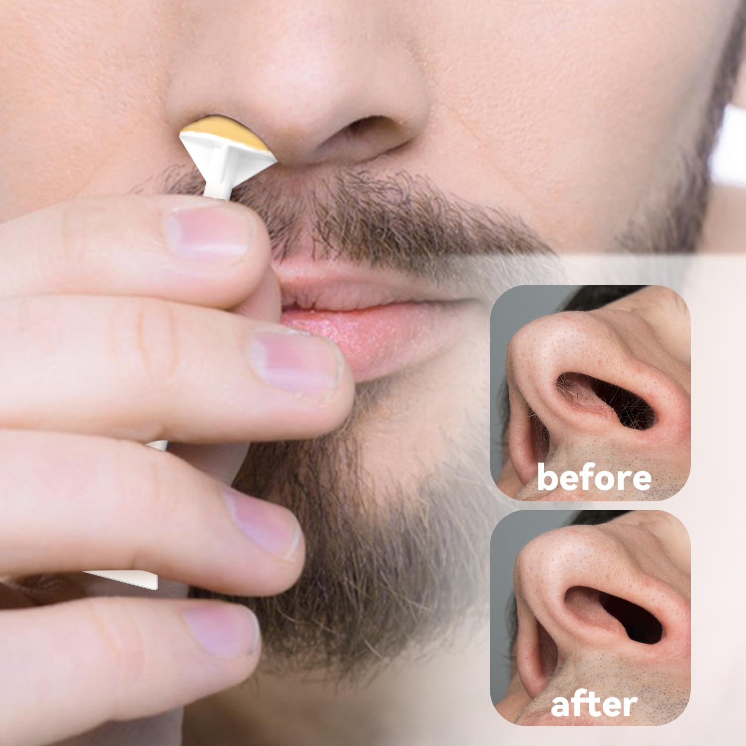 100 Pcs Nose Wax Sticks, Plastic Wax Applicator Sticks and Disposable Spatulas for Nostril Nasal Cleaning Ear Hair Removal