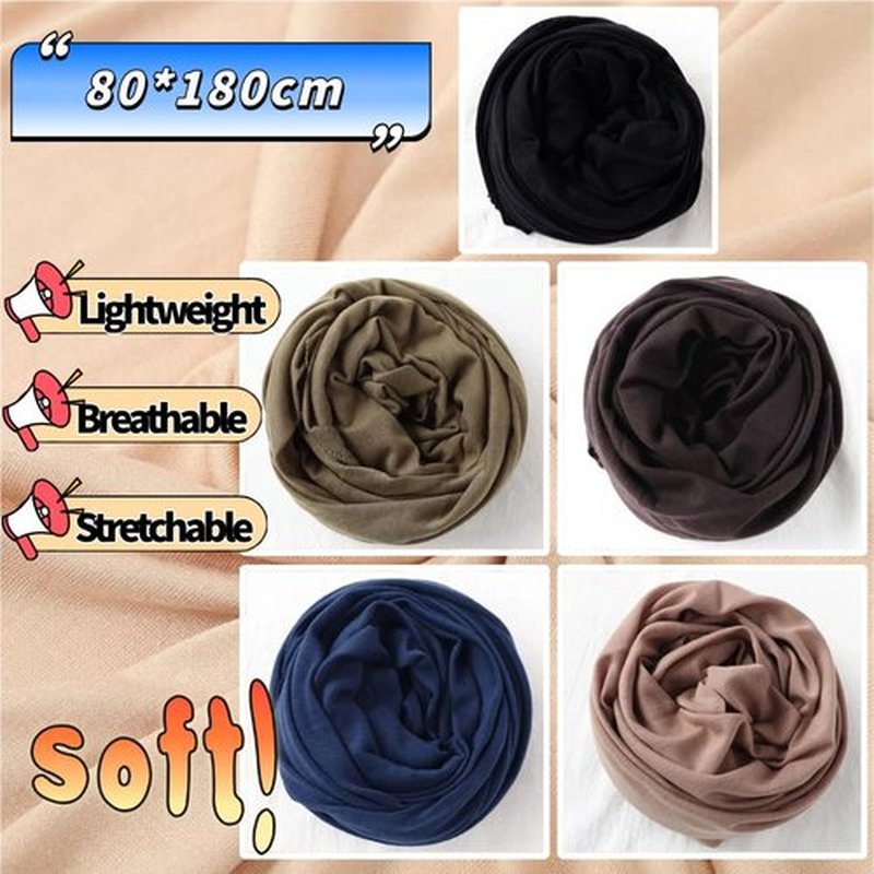 Head Wraps for Black Women Breathable Headwraps Scarf Long Hair Wraps Soft Wide Headbands Headscarves for Locs 5PCS