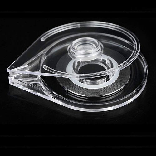 12Pcs Empty Nail Art Striping Tape Line Case Tools Sticker Box Holder Nail Art Tape Roller Dispenser for Easy Use DIY Sticker Nail Design Manicure Tool, Clear