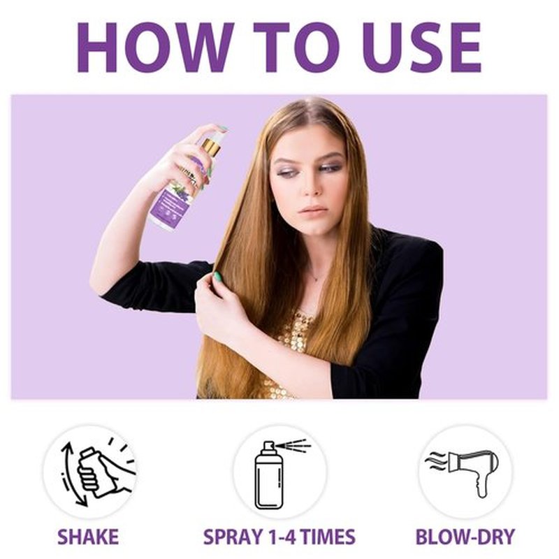 10 in 1 Heat Protectant Spray for Hair Protectant Product- Lavender Hair Heat Protectant Treatment - Repair 450°F Thermal Protector- Nourishing Formula Heat Protection Spray for Damage & Tame Frizz