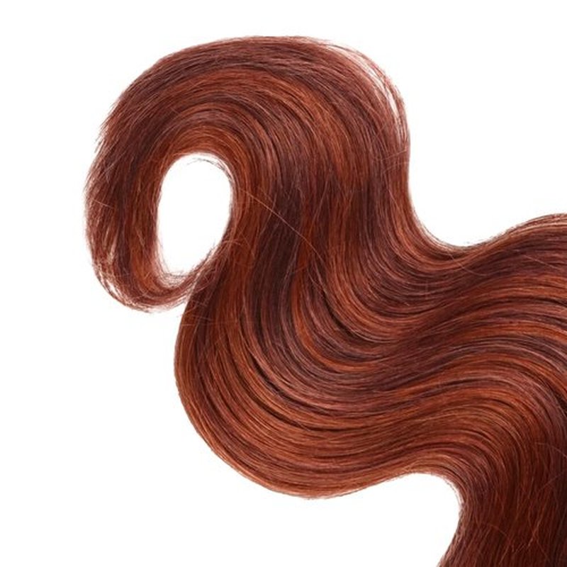 P33/350 Bundle Copper Brown Body Wave Human Hair Bundles Color 350 Ginger Body Wave 3 Bundles 20 20 20 Inch Two Tone Color 33 Auburn Mixe With Ginger Bundle