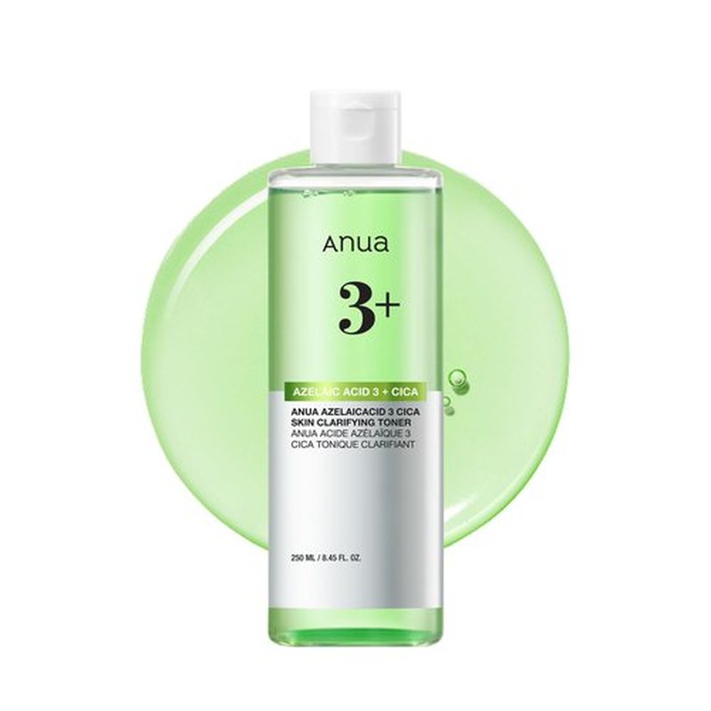 Anua Azelaic Acid 3 CICA Skin Clarifying Toner, Soothing & Clear Care, with Salicylic & Azelaic Acid, Sebum & Spot Care, Suitable for Sensitive Skin, Korean Skincare, 8.45 fl.oz