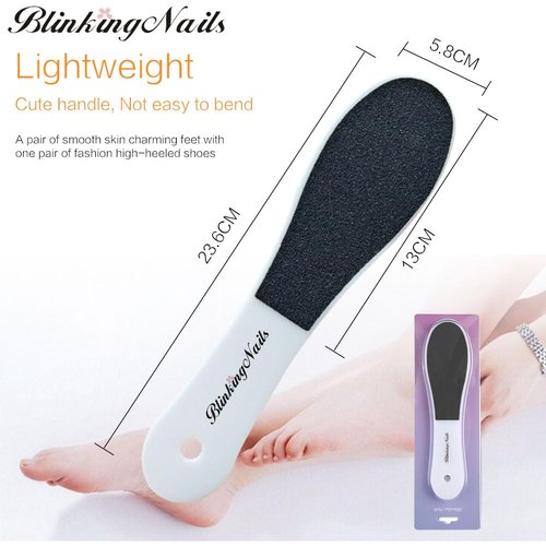 Foot File, Foot Callus Remover Professional Sandpaper Pedicure Tools Double Sided Foot Rasp File Depilation with Plastic Handle, Foot File for Dead Skin for Foot(5pcs/Pack)