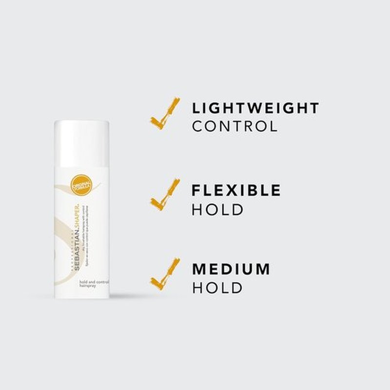 Sebastian Professional Shaper Classic Hairspray - Flexible Medium Hold | Brushable Styling Control for All Hair Types