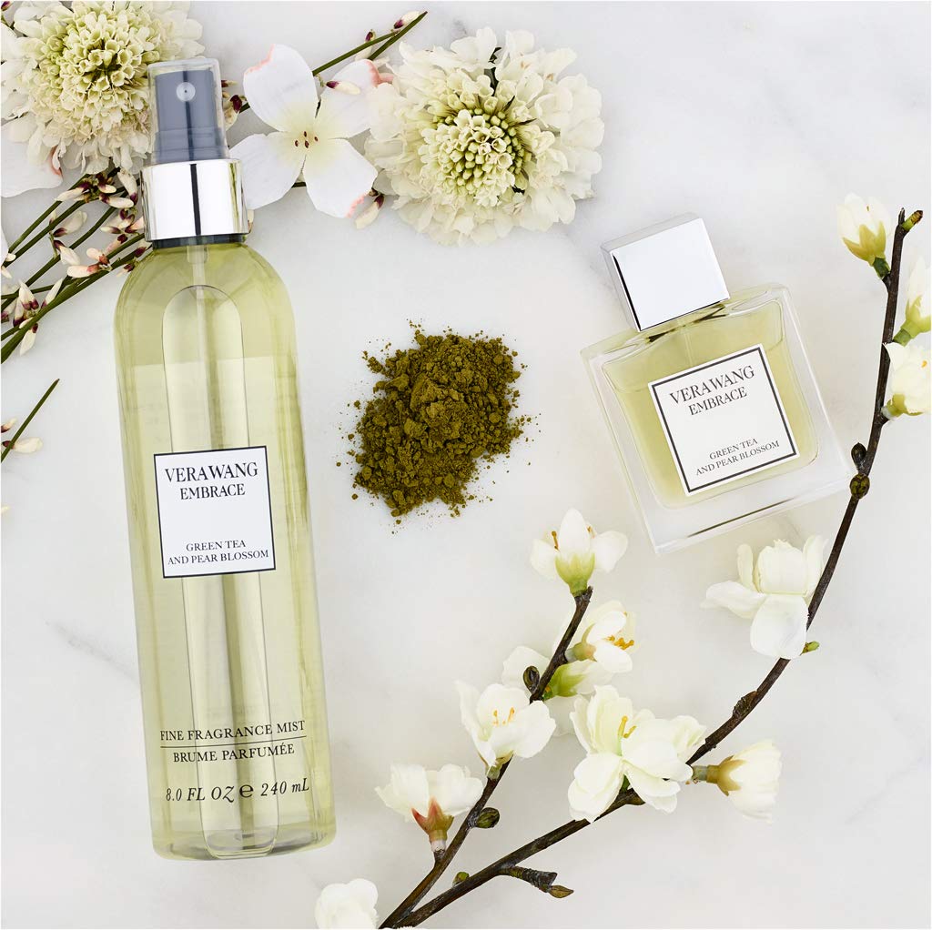 Vera Wang Embrace Body Mist Spray - Green Tea & Pear Blossom Scent | 8 Oz Refreshing Fragrance