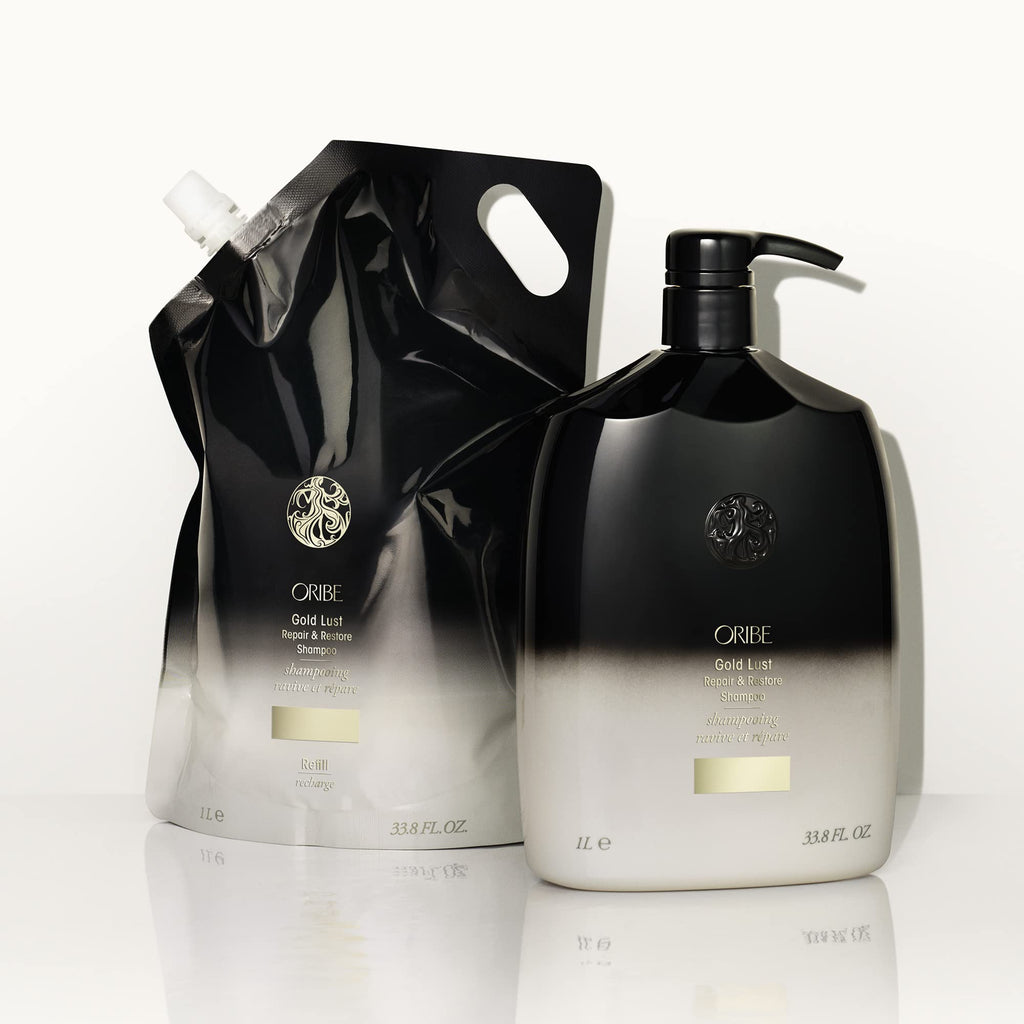 Oribe Gold Lust Repair & Restore Shampoo - For Damaged Hair - Liter Refill