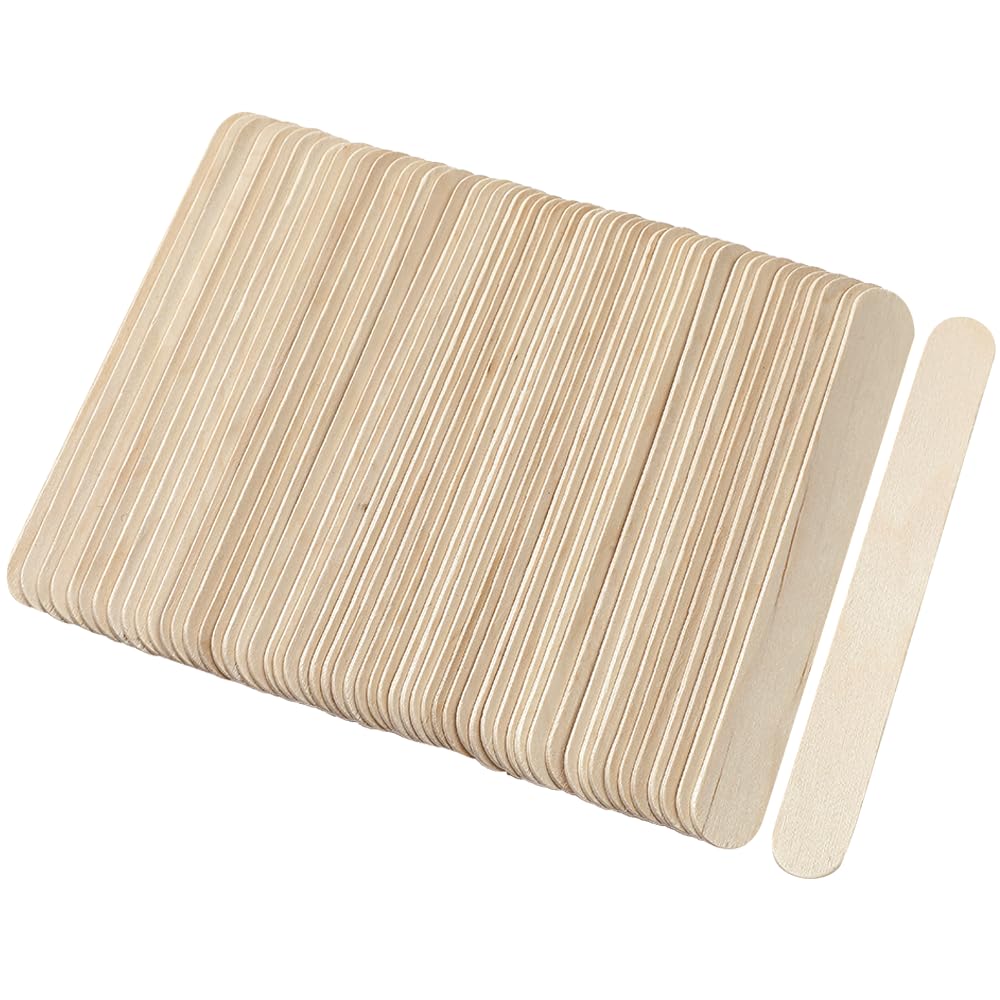 50Pcs Large Wooden Waxing Sticks for Hair Removal - HOOMBOOM Premium Splinter-Free Wooden Sticks for Waxing, Wax Stick for Body Eyebrow and Face Waxing
