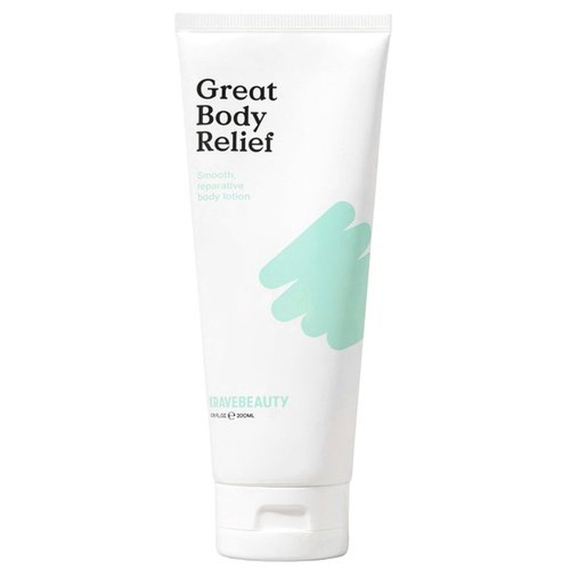 KraveBeauty Great Body Relief - 24-Hour Moisture & Skin Barrier Repair Lotion | Fragrance-Free, 200 mL