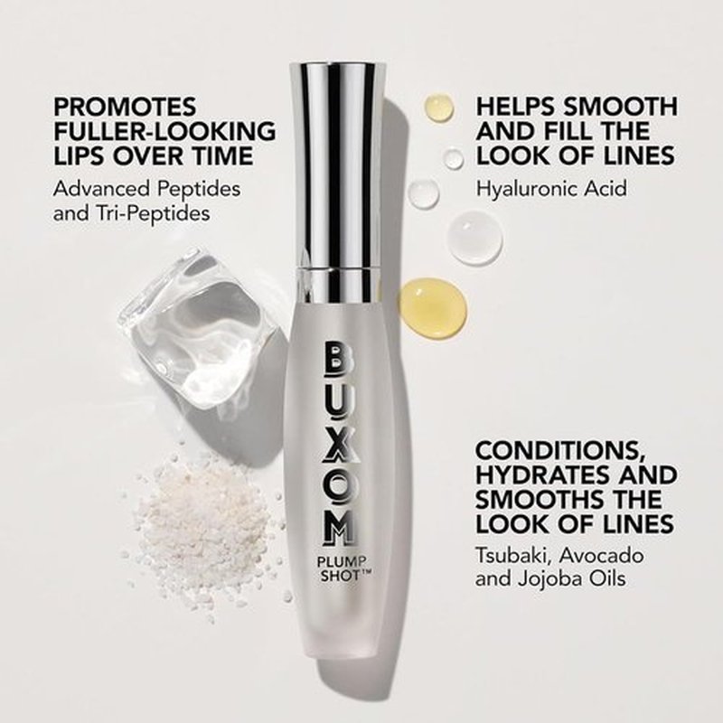 Buxom Plump Shot Lip Serum - Advanced Peptide Plumping Gloss with Hyaluronic Acid & Oils