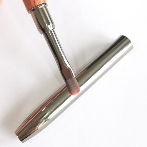 DANNEASY 1pc Acrylic Nail Brush Sandalwood Nail Art Brushes Nail Painting Brush Nail Clean Up Brush Nail Polish Brush Nail Design Brushes Nail Art Tools - Round Head