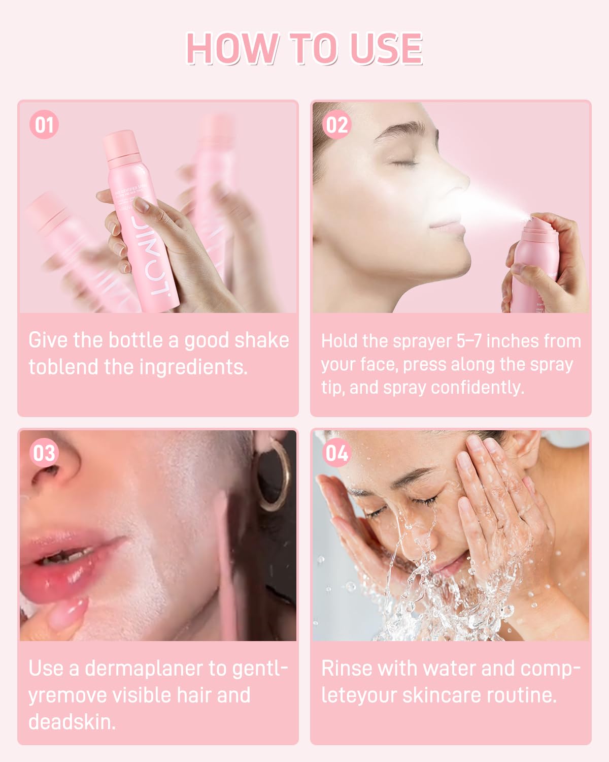Identifier for Shaving Powder Women, Facial Body Identifier for Shaving Peach Fuzz for All Skin Types