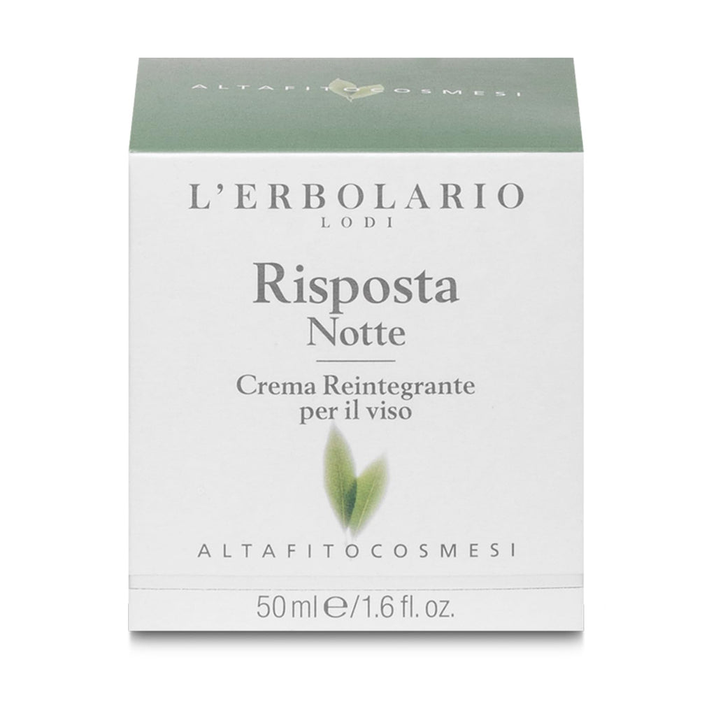 L'Erbolario Risposta Night Reintegrating Face Cream, 1.6 oz, Face Moisturizer, with Shea Butter, Moisturizing and Nourishing, Cruelty-Free