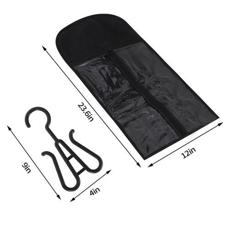12PCS Hair Extension Holder Wig Storage Bags with Hanger for Multiple Wigs, Dust-proof Wig Hanger Hair Extension Storage Wig Bags for Hair Extensions, Wigs & Accessories
