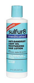 Sulfur 8 Medicated Anti-Dandruff Oil - Moisturizing Hair Lotion for Dry Scalp Relief | 8 Fl Oz