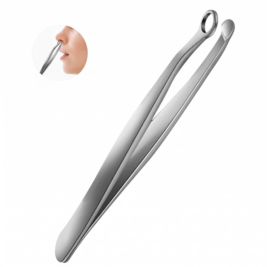 Healeved Nose Hair Trimmer Manual Nasal Hair Clipper for Men Round Tip Trimming Tool Battery-Free Portable Facial Grooming Accessory for Nose and Ear 1 Pack