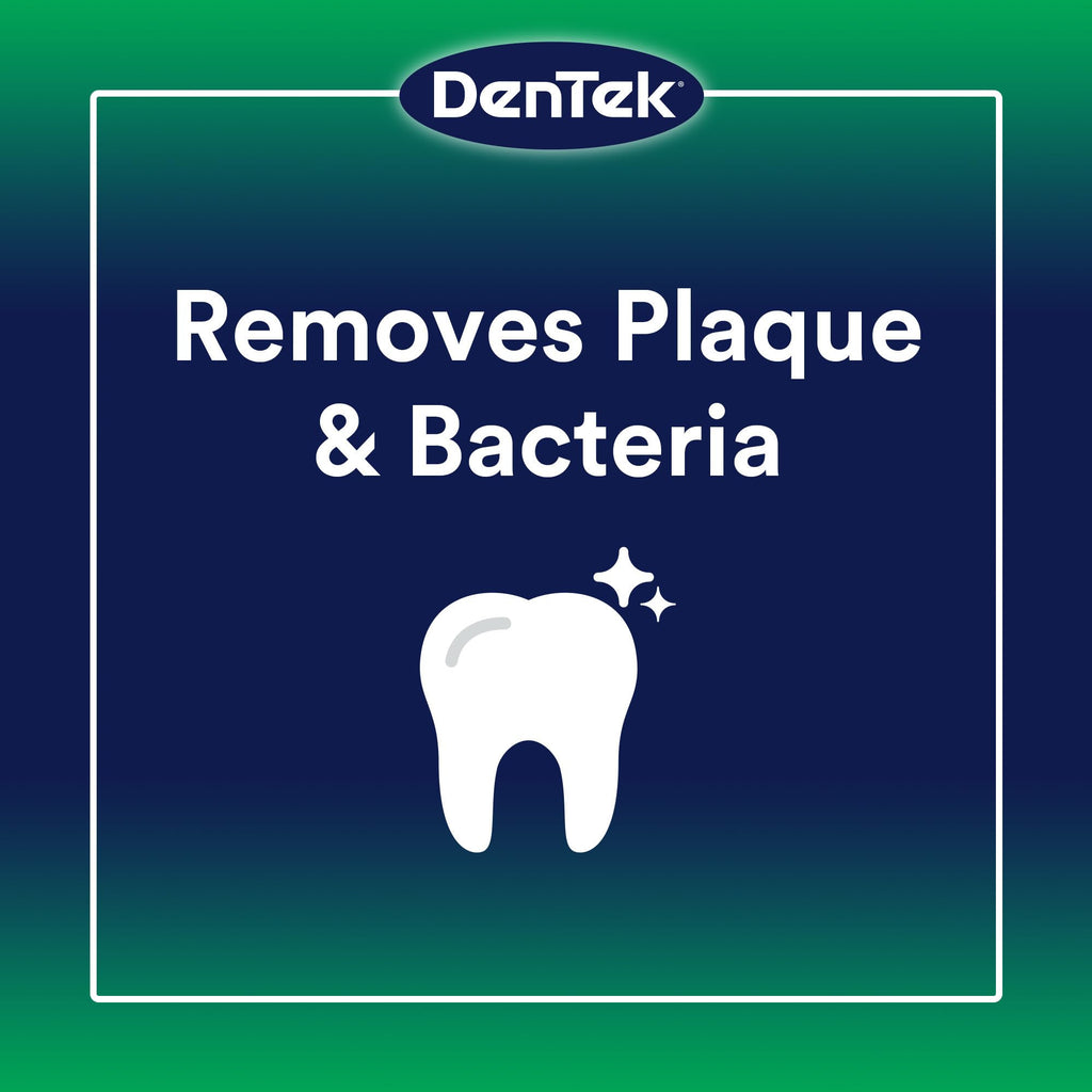 DenTek Advanced Clean Floss Picks with No Break & No Shred Dental Floss, Plaque Remover, 20 Count, Pack of 6
