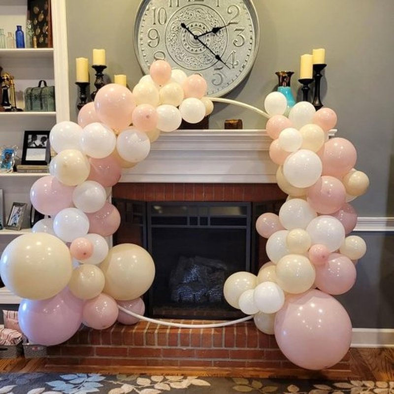 Skiennix Balloon Garland Arch Kit - 109 Pieces Blush Pink & Gold Latex Balloons for Birthday & Bridal Showers