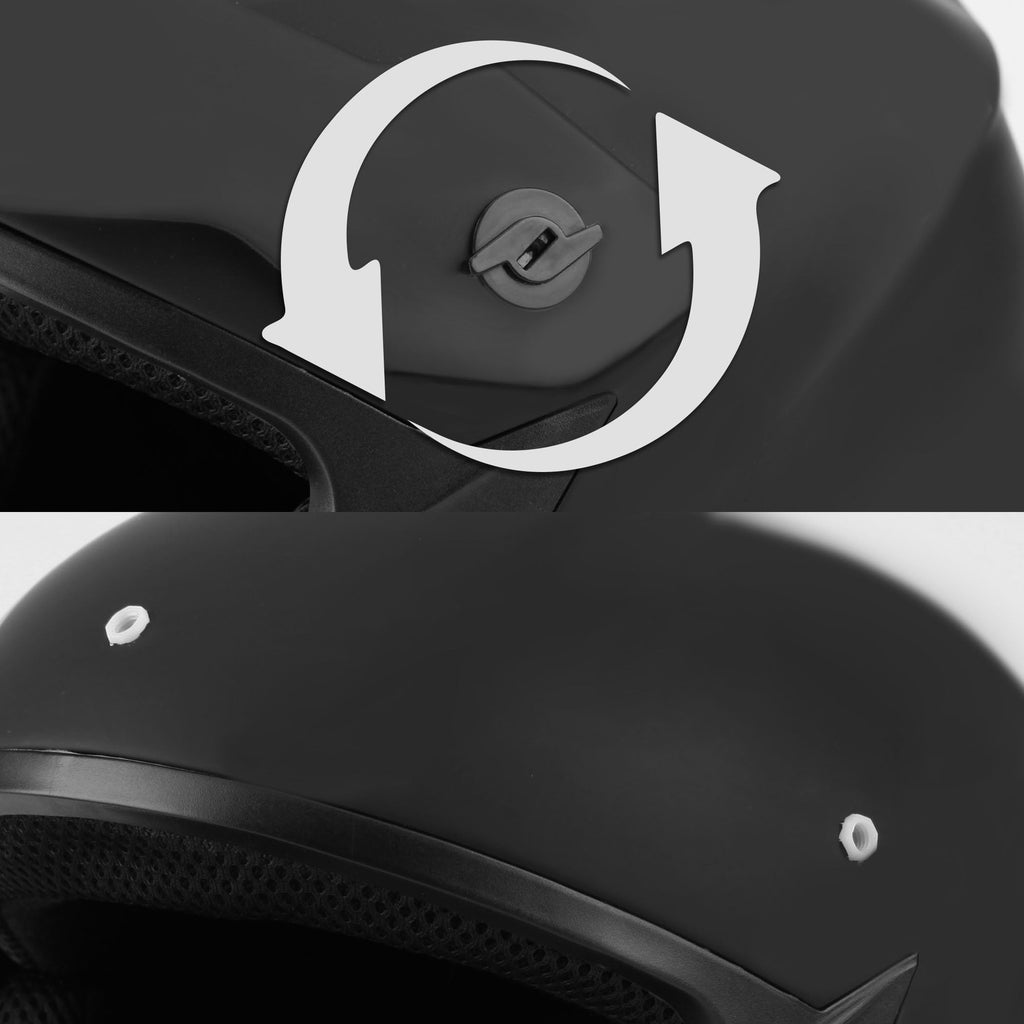 CARTMAN Matte Black Adult Full Helmet Large, DOT Approved ATV Dirt Bike