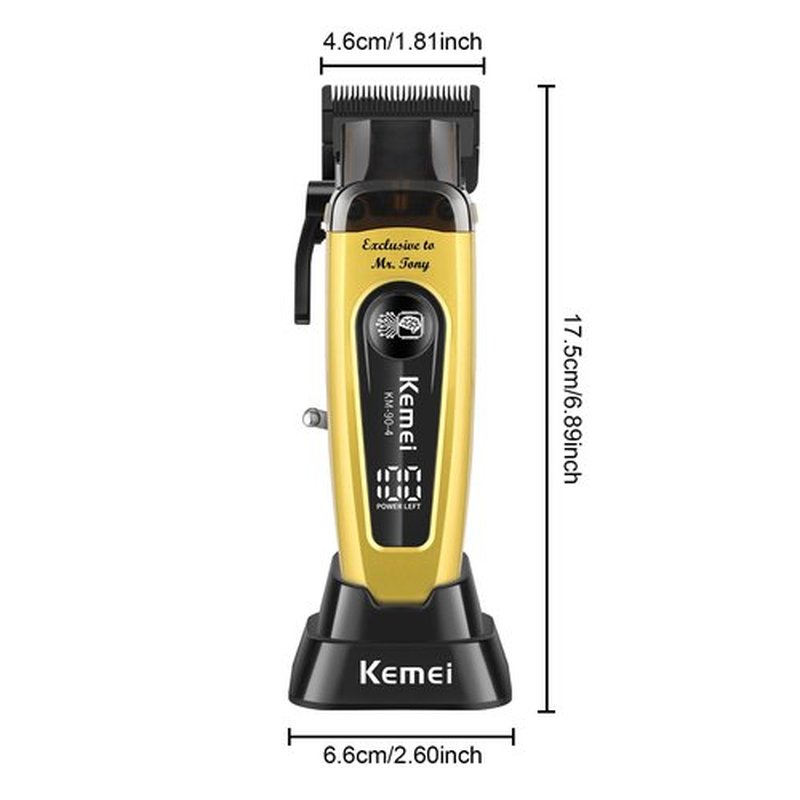 KEMEI KM-90-4 Professional Hair Clipper for Men Cord/Cordless Hair Cutting Kits, Hair & Beard Trimmer, Adjustable Blade Barber Clippers with USB Rechargeable, Gift for Men