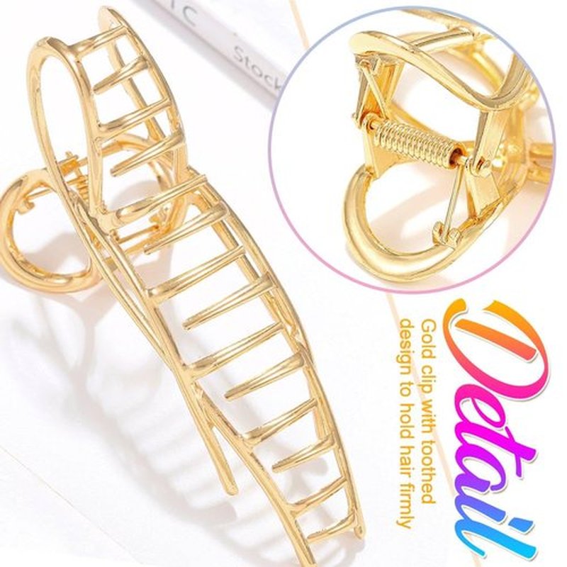 CAKURE Bow Hair Clip Metal Bow Claw Clips Large Hair Claws for Thick Hair Women Hair Accessories (Pack of 2)
